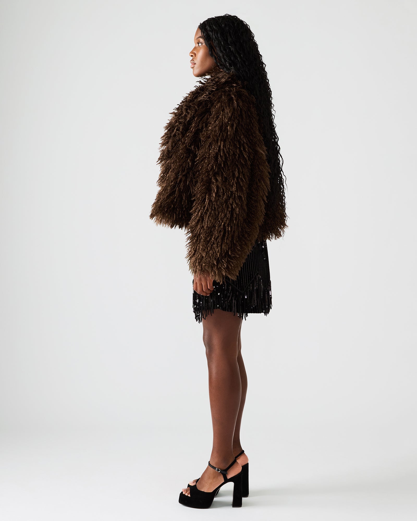 INAYA COAT DARK ESPRESSO