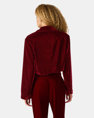 TONIA BLAZER RED VELVET